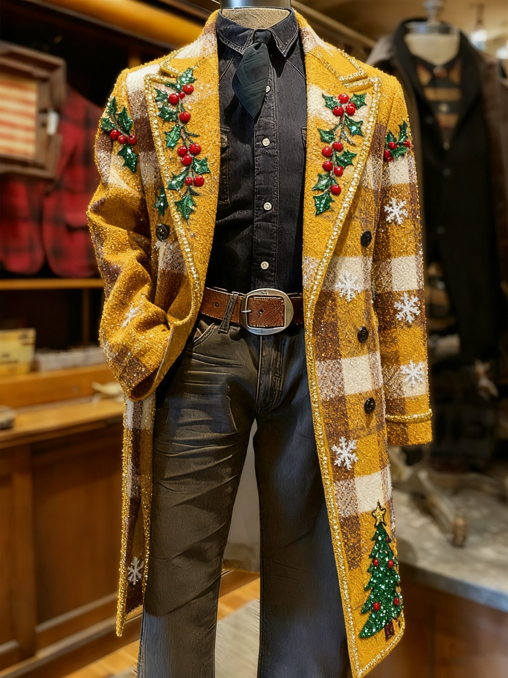 Chaqueta vintage Christmas Party casual para hombre