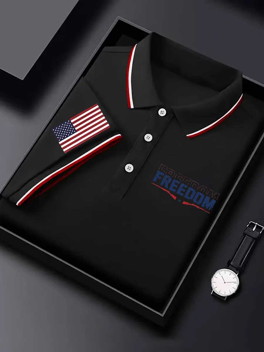 Camisa polo clásico ejecutivo Logo Button de manga corta para hombre