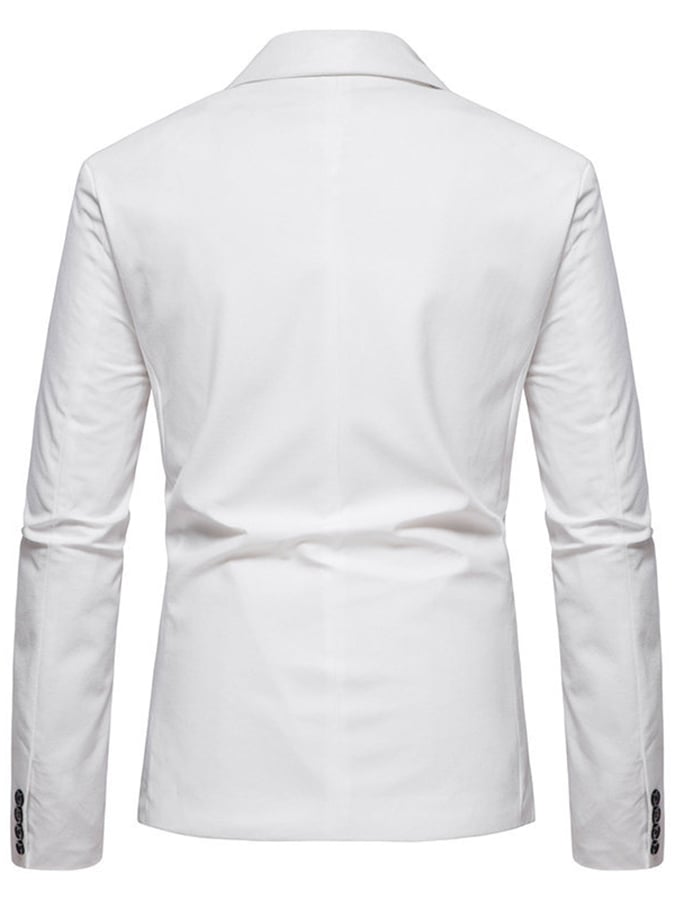 Saco formal Single-Button Faux gamuza para hombre
