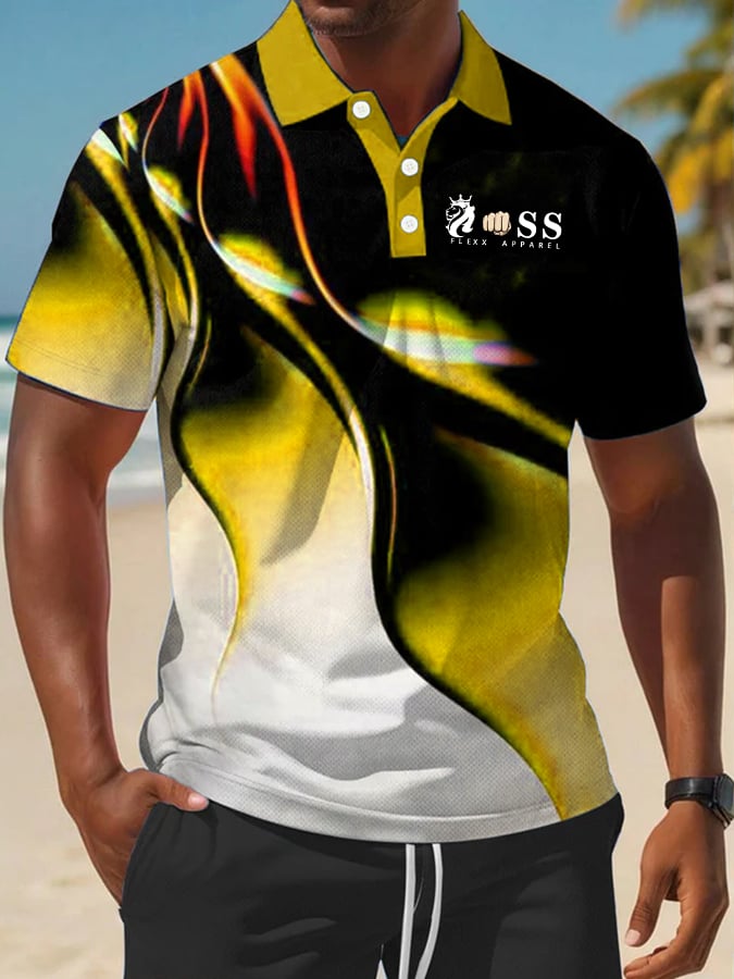 De moda casual ejecutivo Contrast Color Polo para hombre