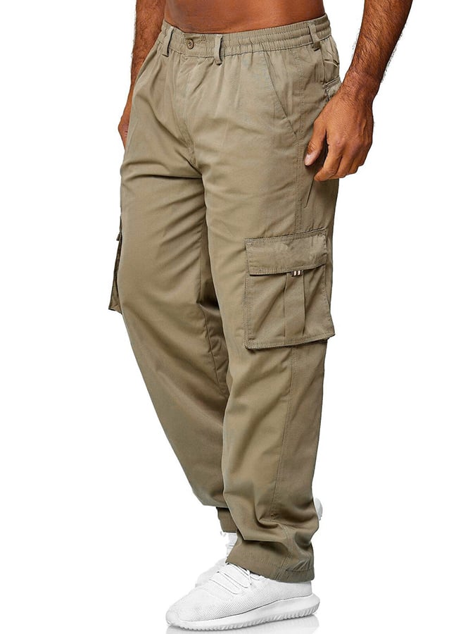 Pantalón para exterior Multi bolsillo holgado Straight Cargo casual
