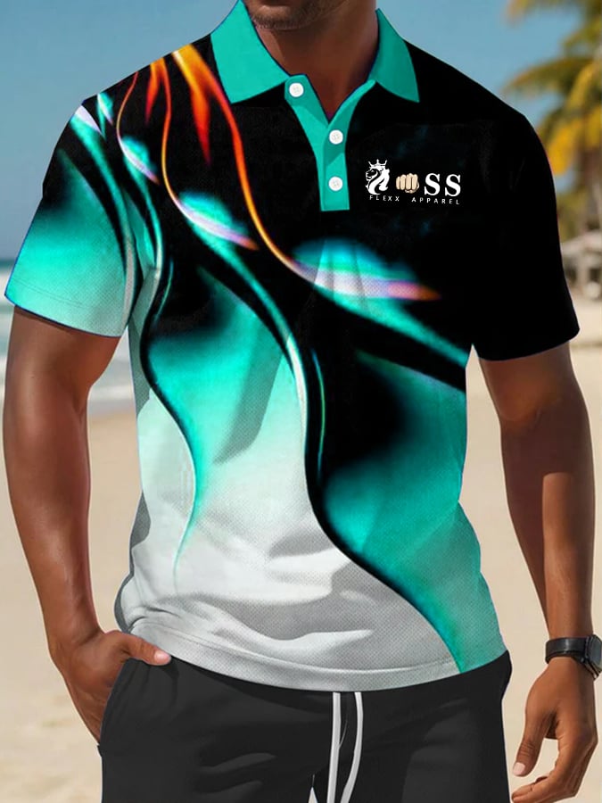 De moda casual ejecutivo Contrast Color Polo para hombre