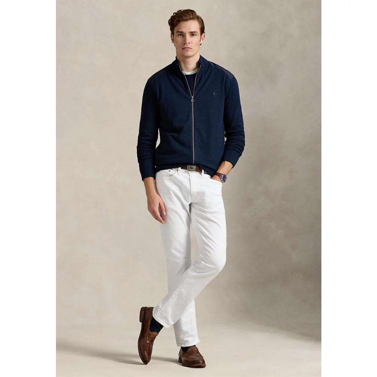 Hybrid Full-Zip Mock neck Sweater - 4