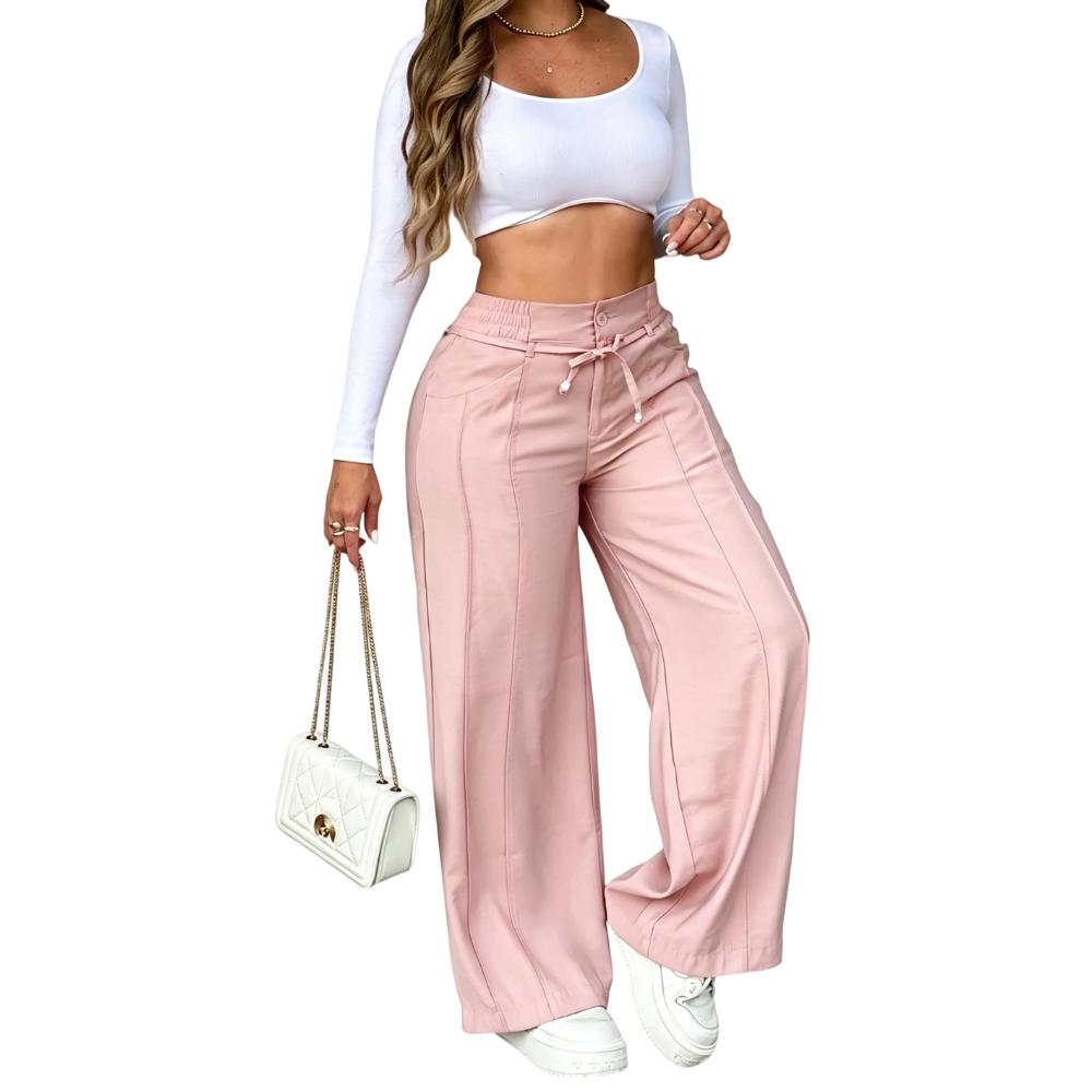 Pantalón casual de pierna ancha para mujer · vista 12