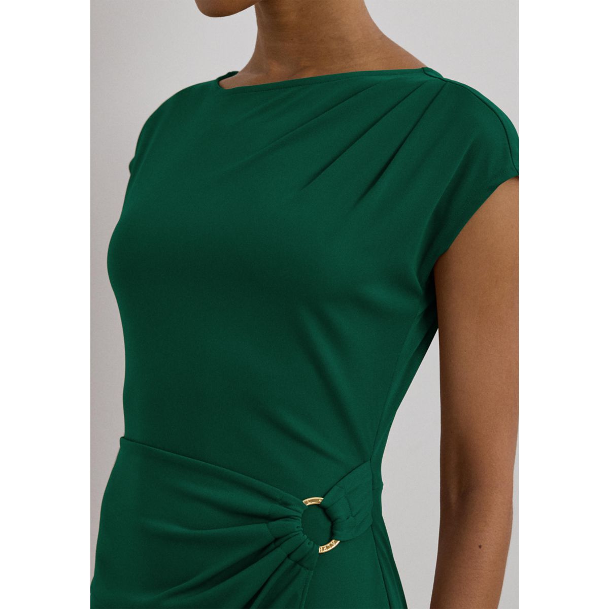 Ring Trim Jersey Cap Sleeve Dress - 4
