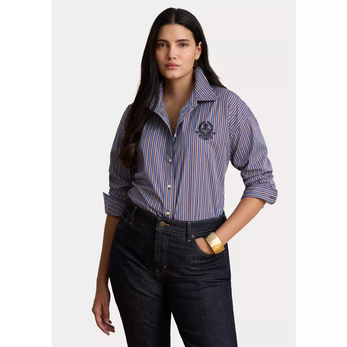 Relaxed Fit Striped Broadcloth Shirt - 6
