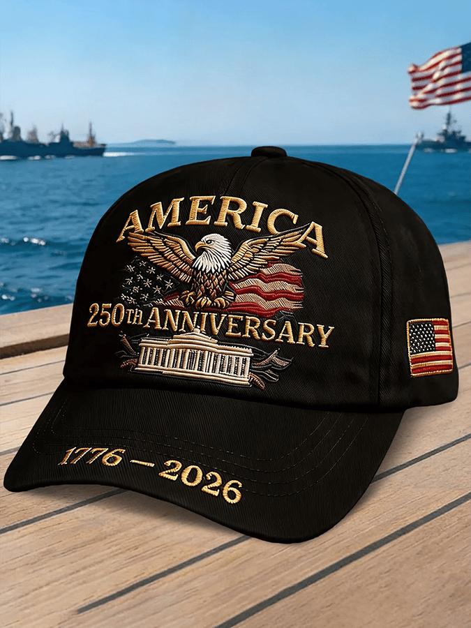 Bald Eagle US Flag America 250th Birthday estampado Baseball Cap
