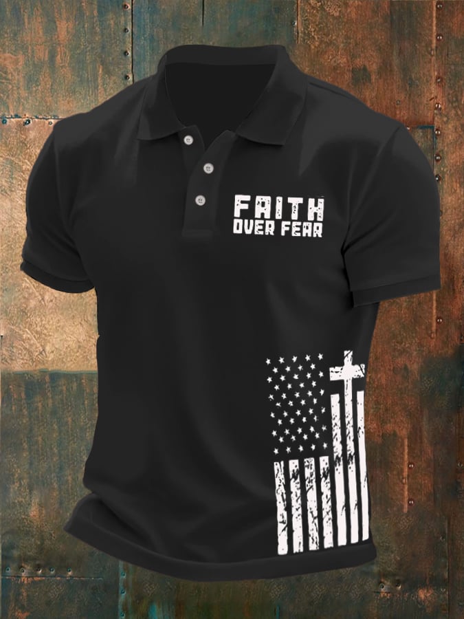 Casual Contrast Color Faith Polo para hombre