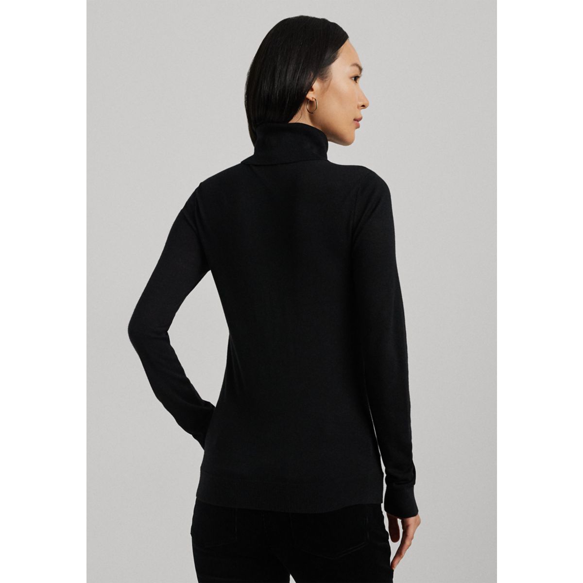 Women's Silk-Blend Turtleneck Sweater - 2