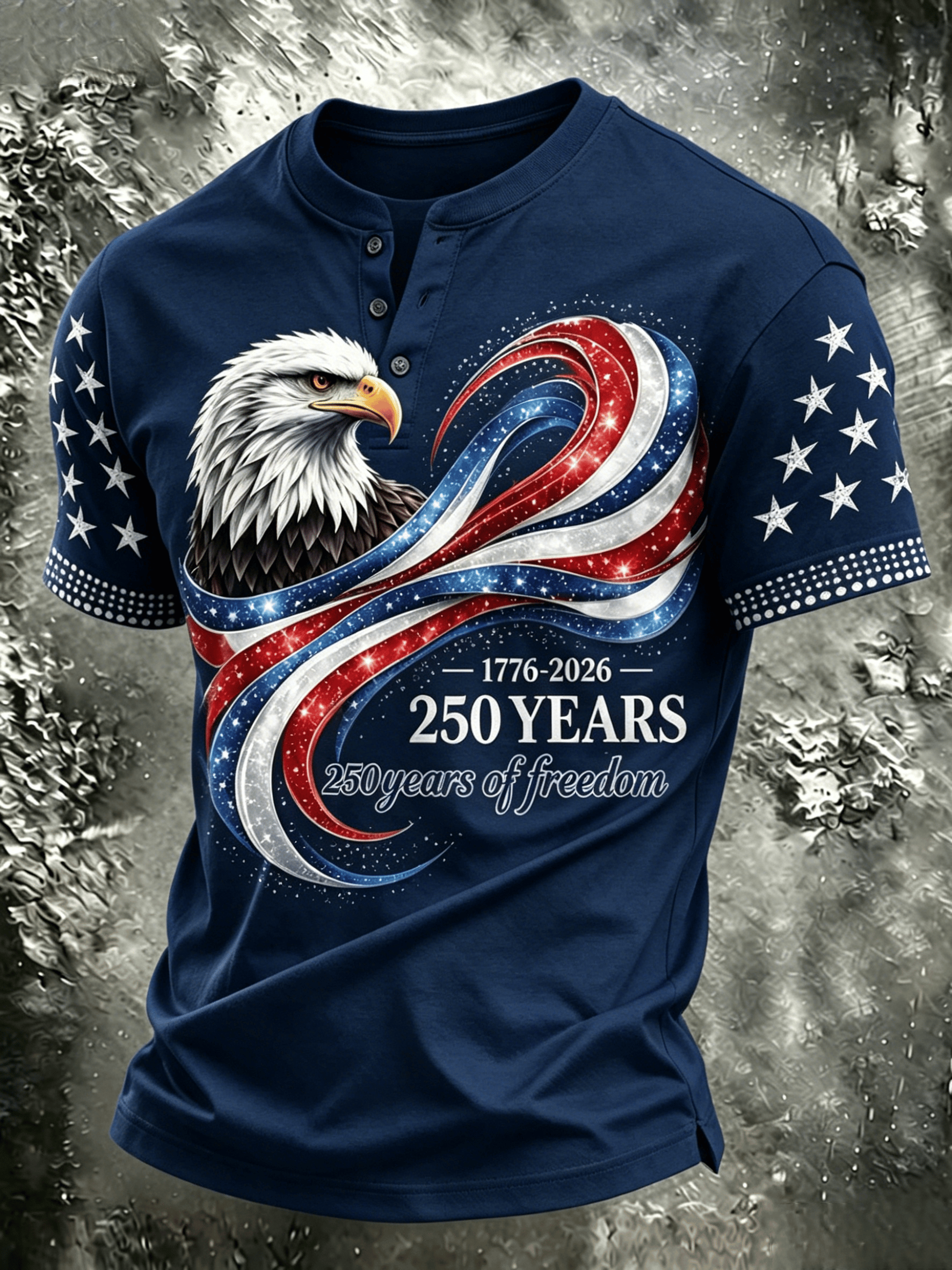 Camiseta American Anniversary de manga corta Crew Neck para hombre