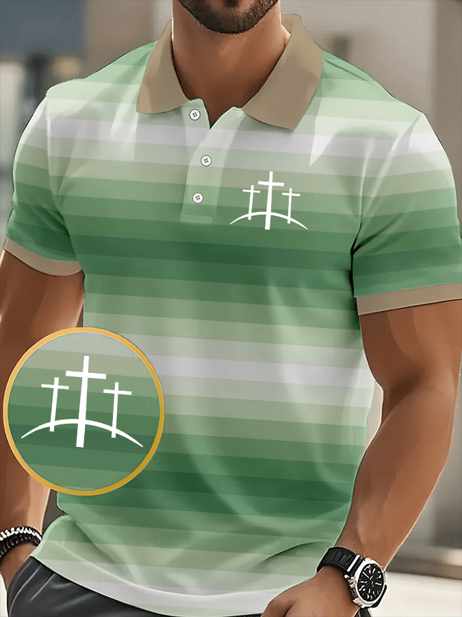 Camisa polo Faith estampado casual para hombre