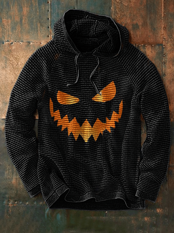 Sudadera Halloween Grimace estampado casual Hooded para hombre