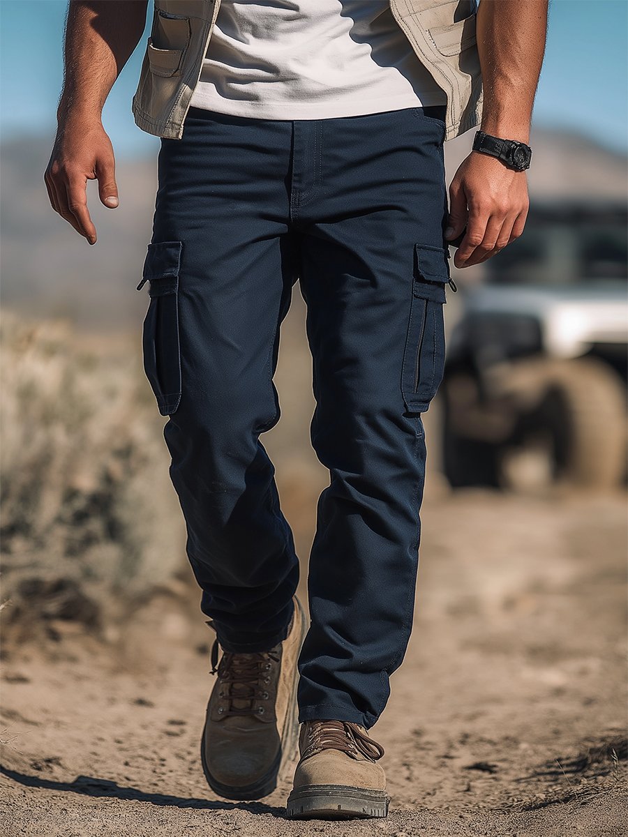 Vintage Multi-bolsillo Overalls para hombre