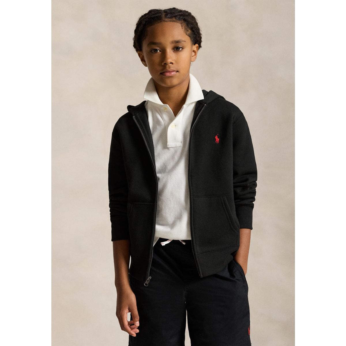 Boys 8-20 Cotton-Blend-Fleece Hoodie - 8