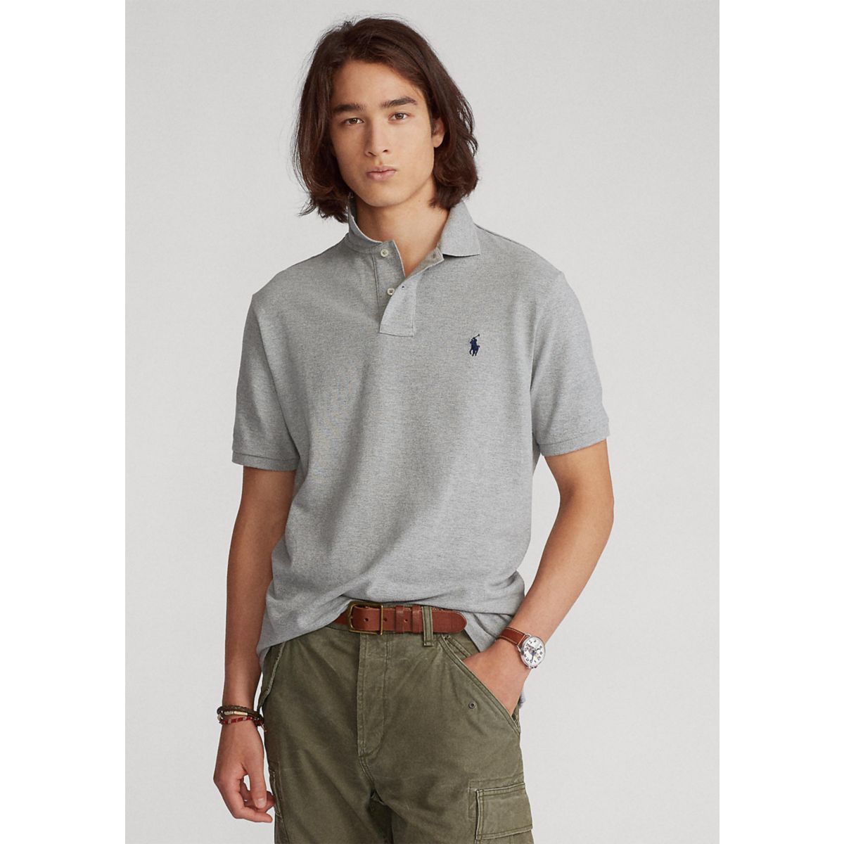 Classic Fit Mesh Polo Shirt - 16