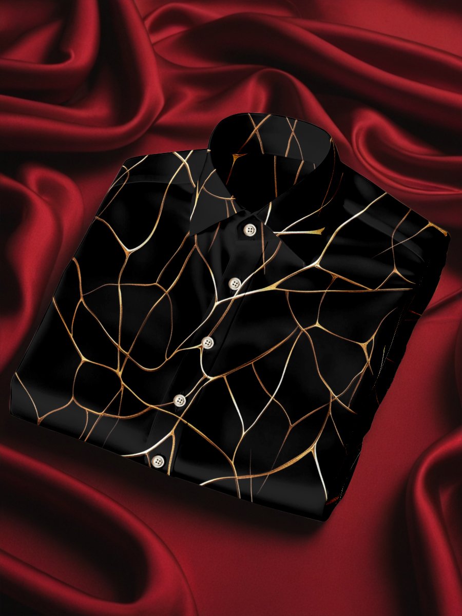 Camisa seda de lujo ejecutivo de manga larga para hombre