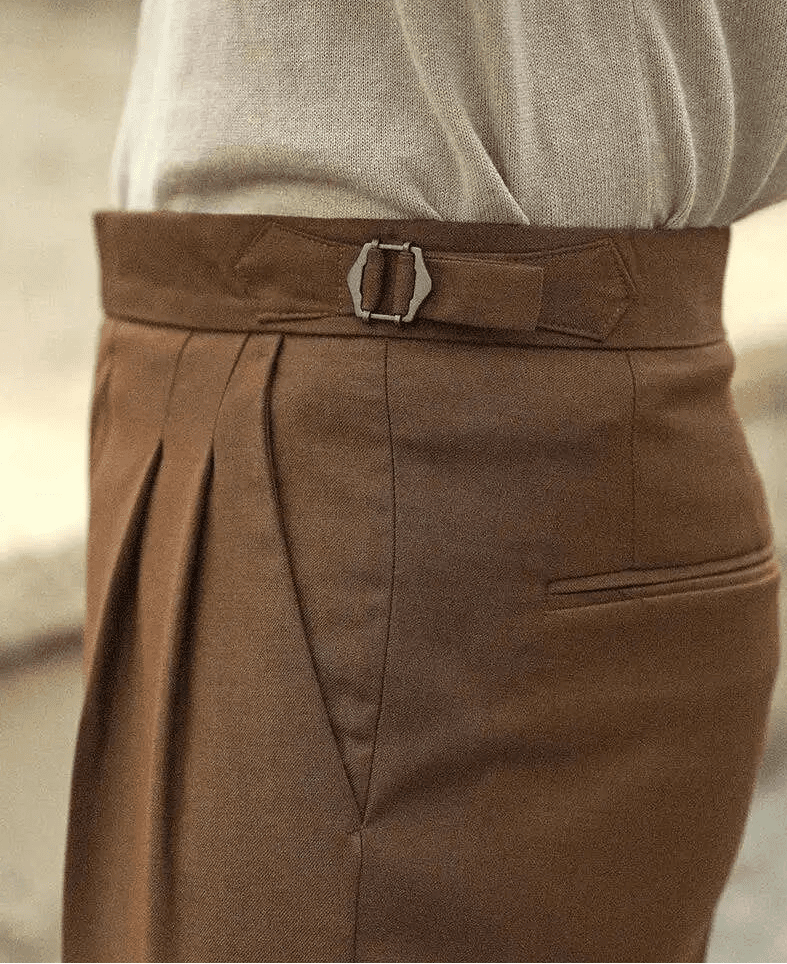 Elastic-waist summer trouser