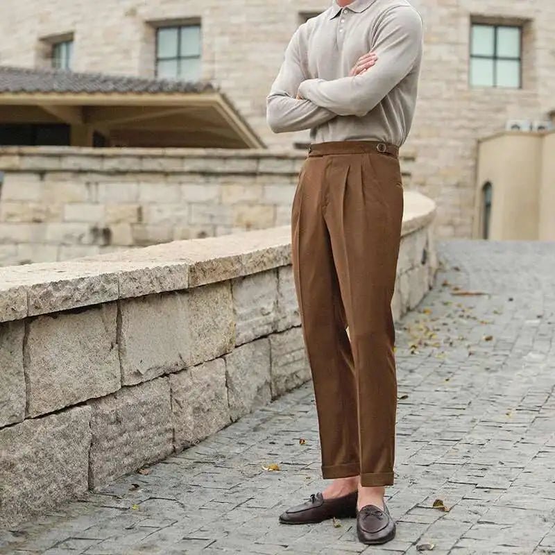 Elastic-waist summer trouser