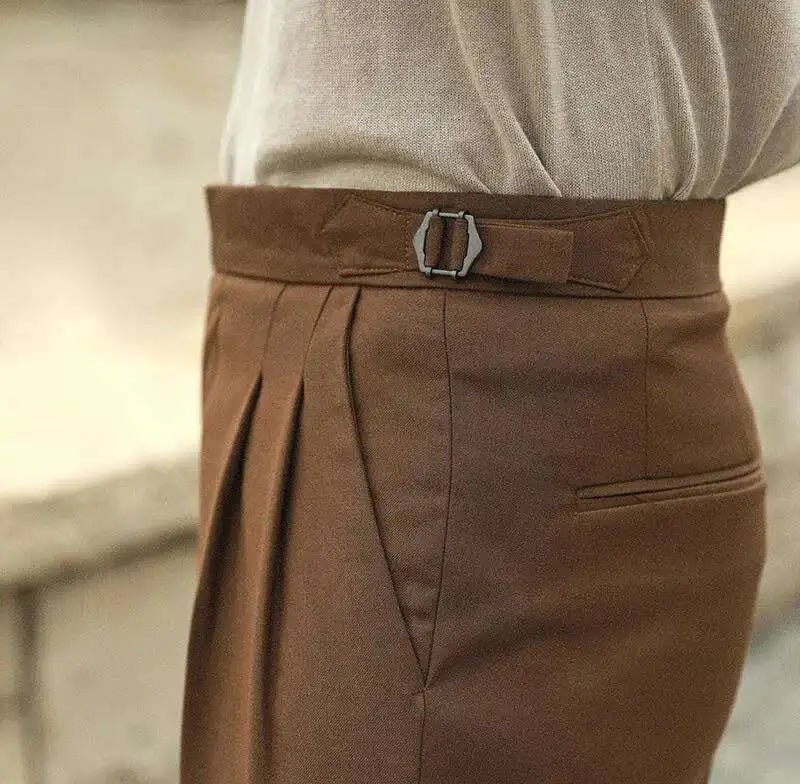 Elastic-waist summer trouser