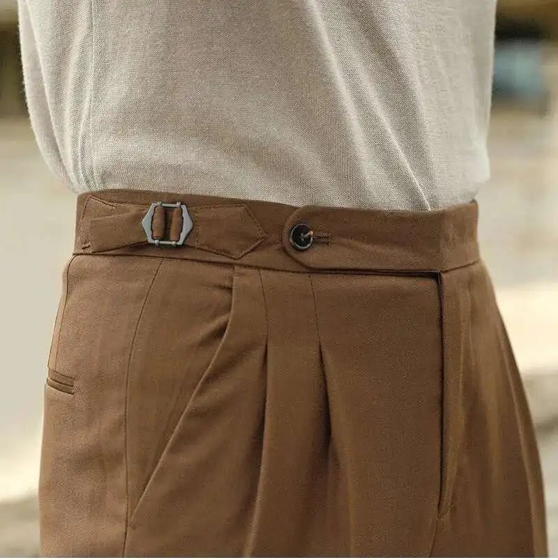 Elastic-waist summer trouser