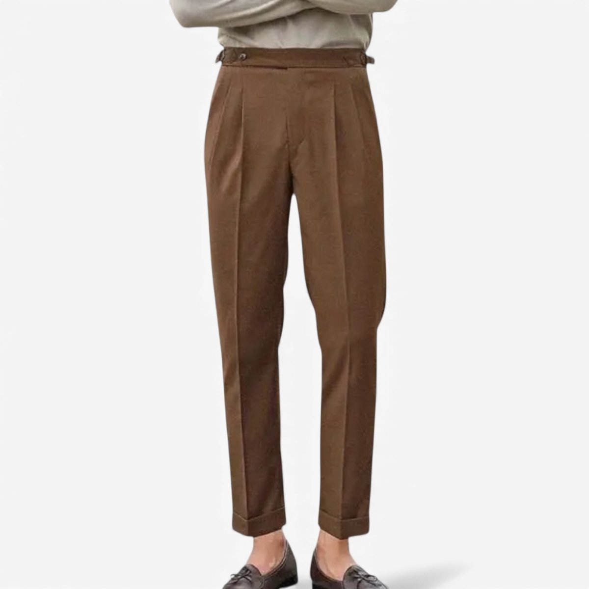 Elastic-waist summer trouser