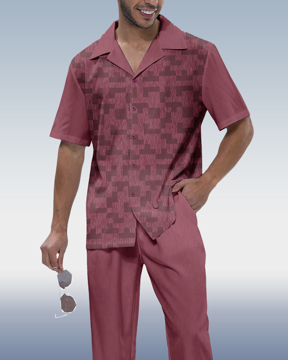 Rianmond casual de manga corta Walking Suit para hombre