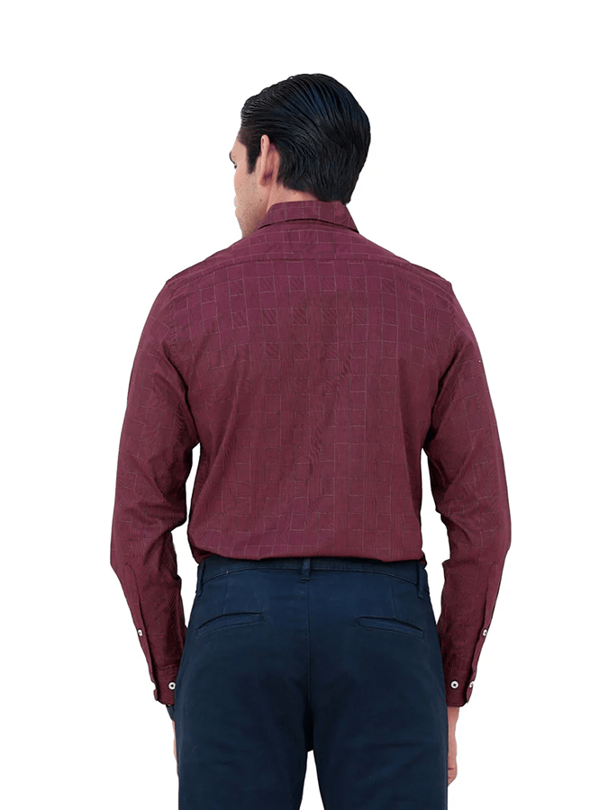 Camisa a cuadros ejecutivo casual para hombre