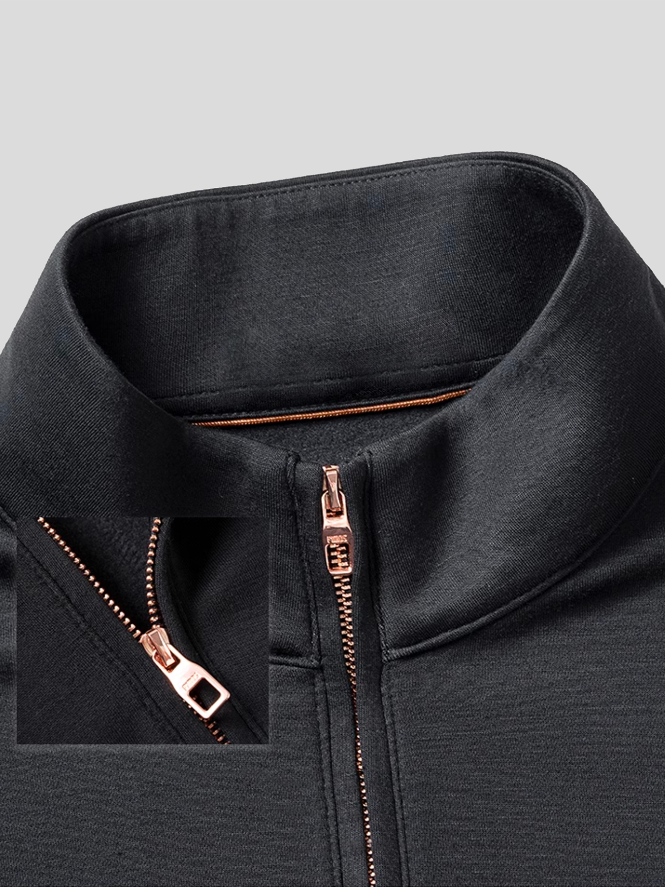 Sudadera SmoothBlend Half Zip Mock Neck