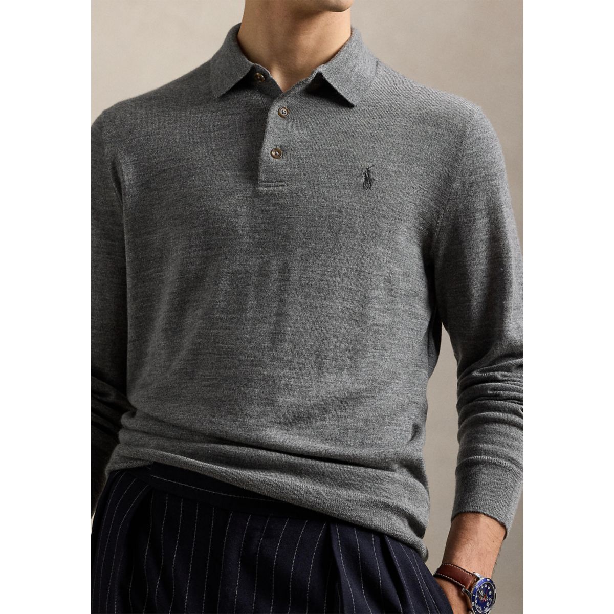 Wool Polo-Collar Sweater - 3