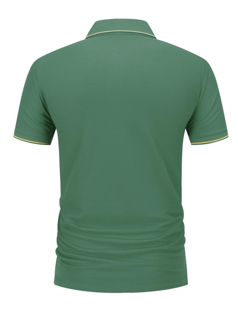Camisa polo ejecutivo casual Logo Button de manga corta para hombre
