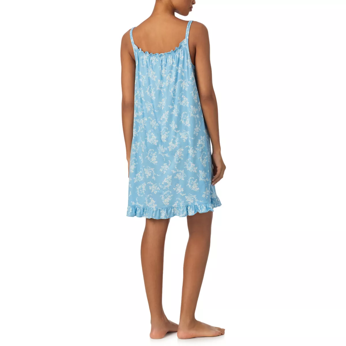 Double Strap Smocked Neck Gown - 2