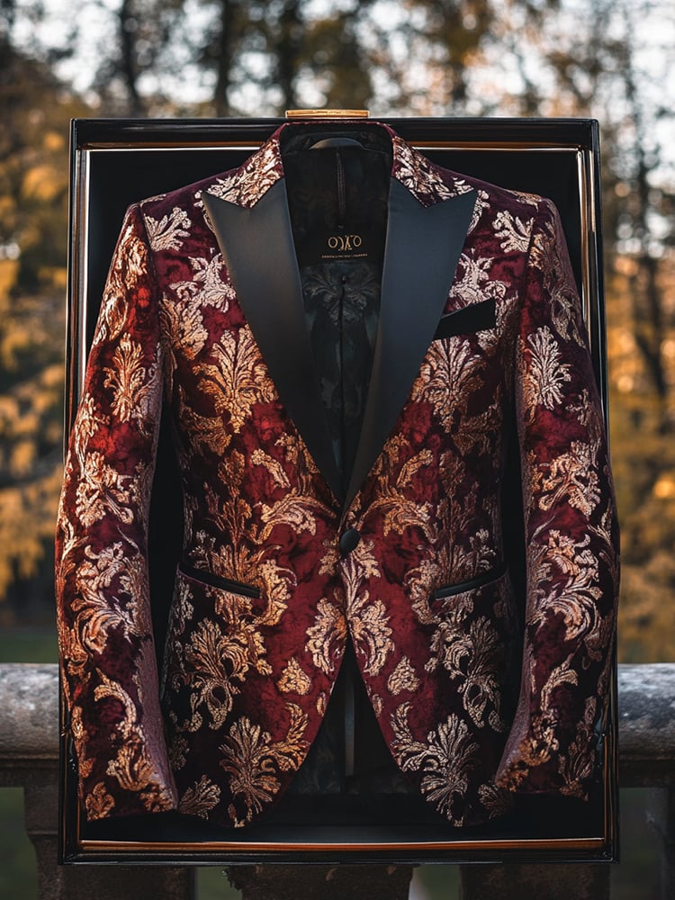 De lujo ejecutivo estampado sacos para hombre