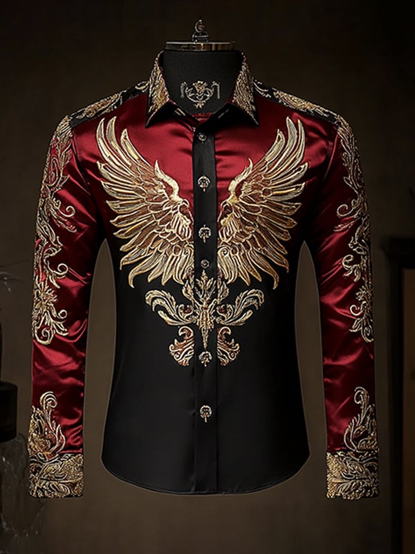 Camisa de lujo Gorgeous de manga larga para hombre