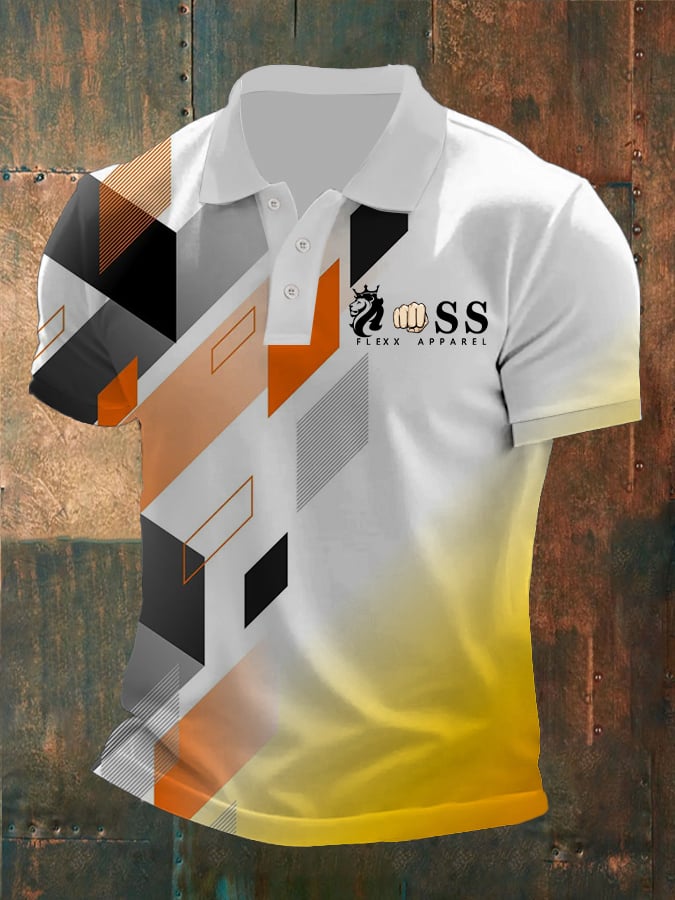 Camisa polo retro ejecutivo casual contrast color para hombre