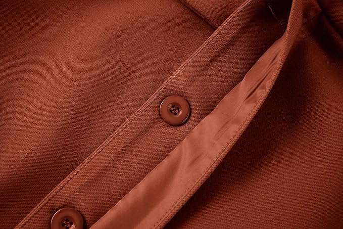 Abrigo de moda casual Standing cuello Double Breasted Faux lana para hombre