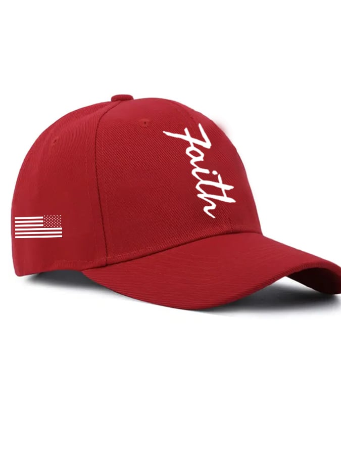 Unisex Faith&Flag Print Baseball Cap