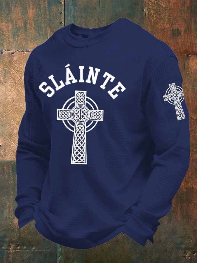 Camiseta St. Patrick's Day estampado Waffle para hombre