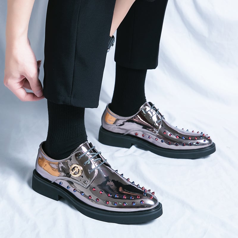 Zapatos de modaable And Personalized Rivet Design Comfortable cuero