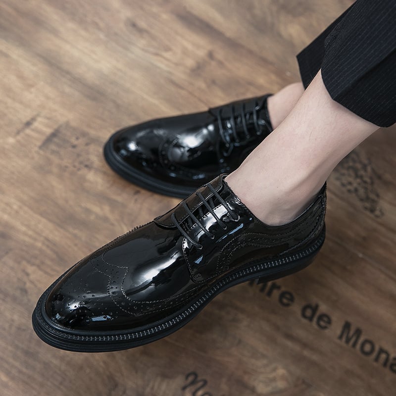 Zapatos de modaable British Comfortable casual Pointed Toe All-Match cuero