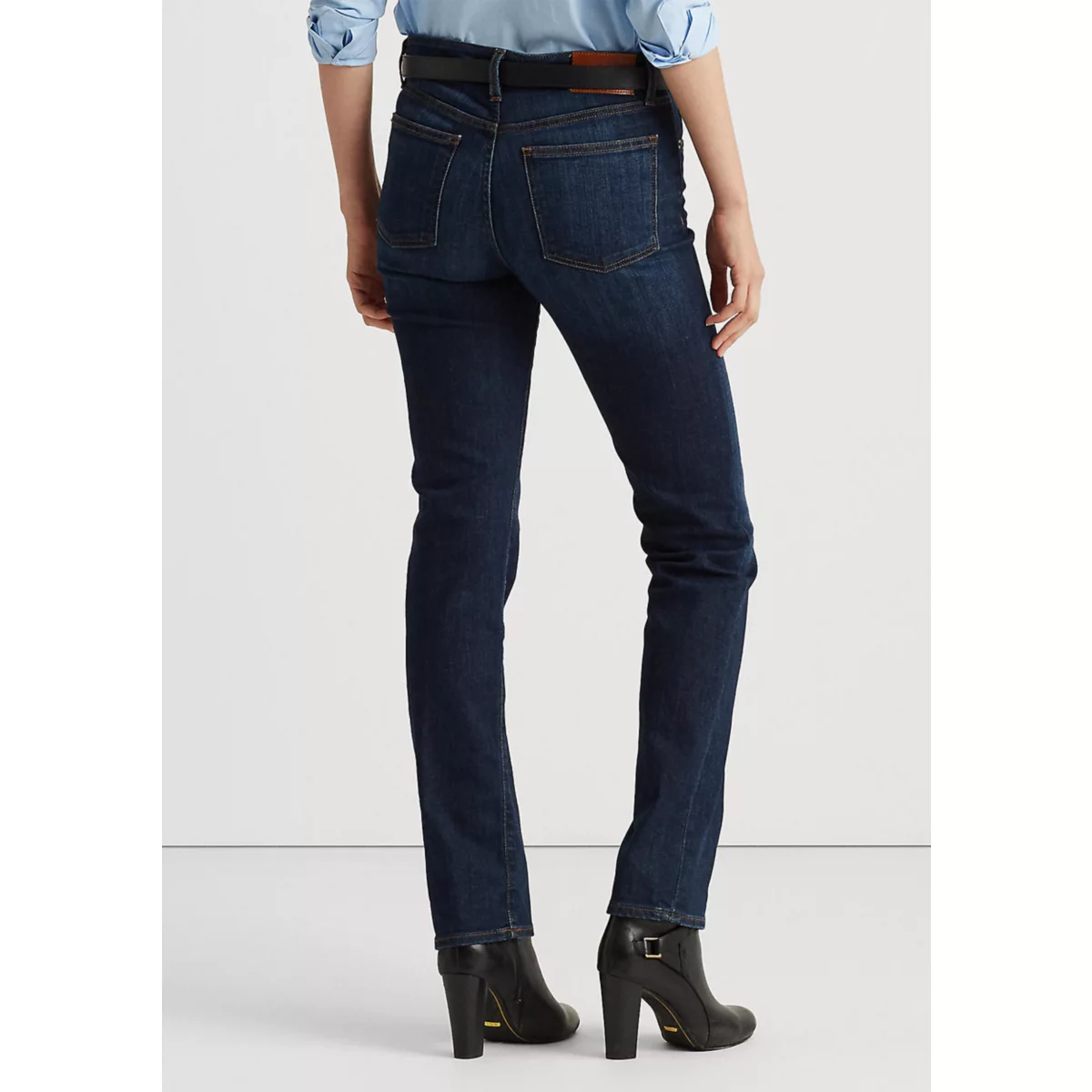 Petite Mid-Rise Straight Jeans - 2