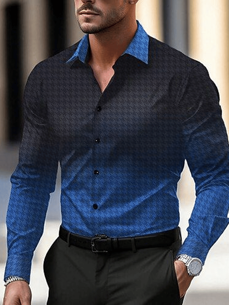 Camisa ejecutivo casual de manga larga para hombre