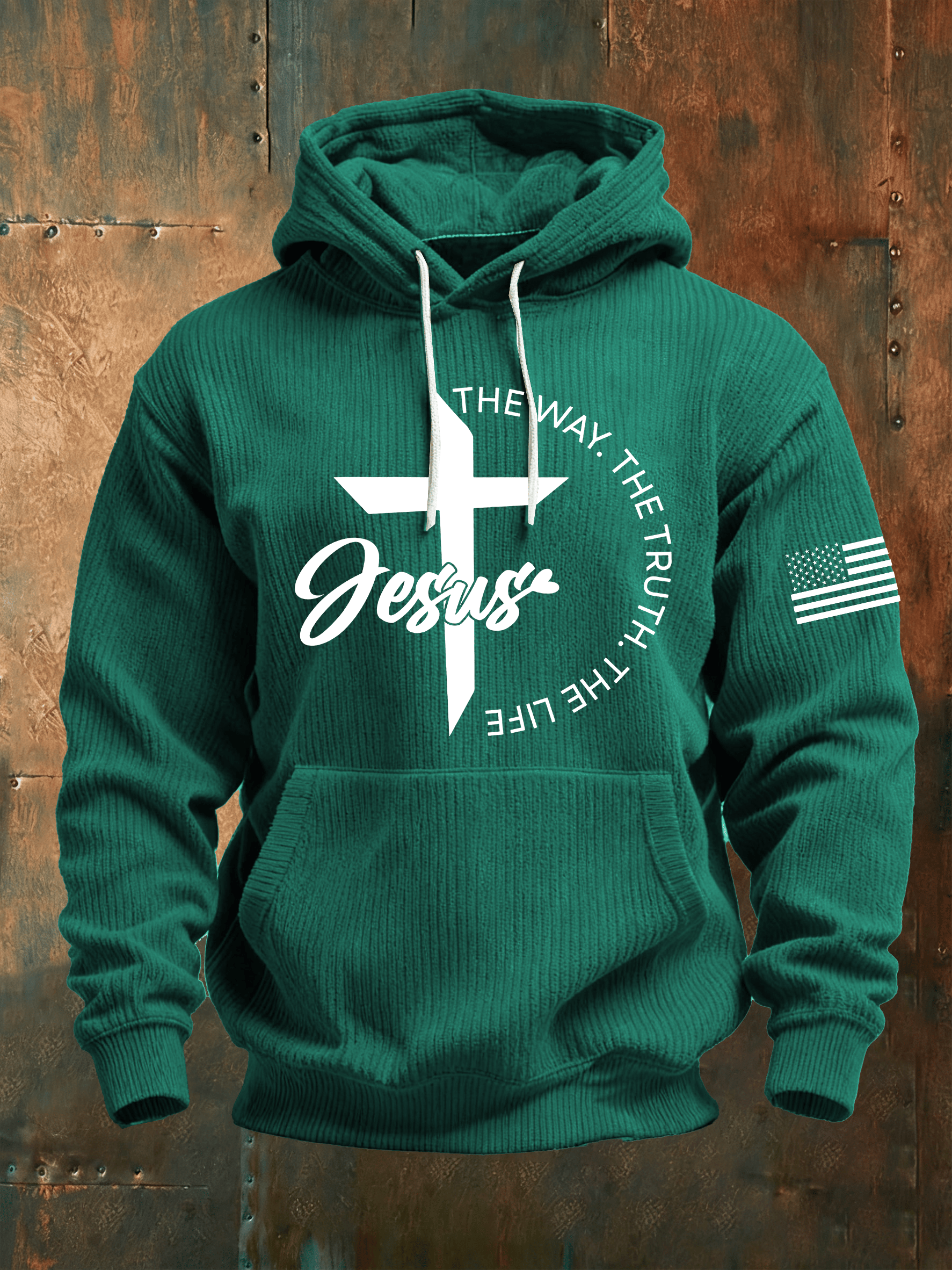 Sudadera Faith estampado tejido con gorrasucha para hombre