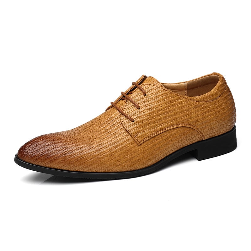 Zapatos de moda Embossed Pointed Toe Faux cuero para hombre