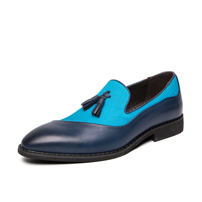 Zapatos Tassel Slip On Party cuero Dress