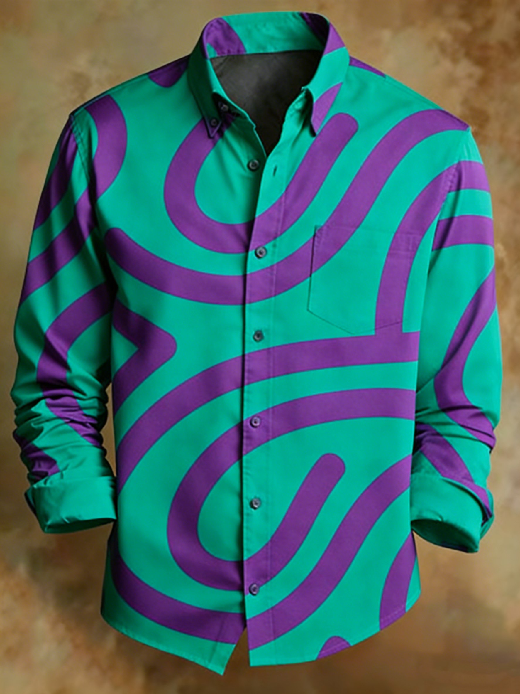 Retro Geometric Princamiseta para hombre