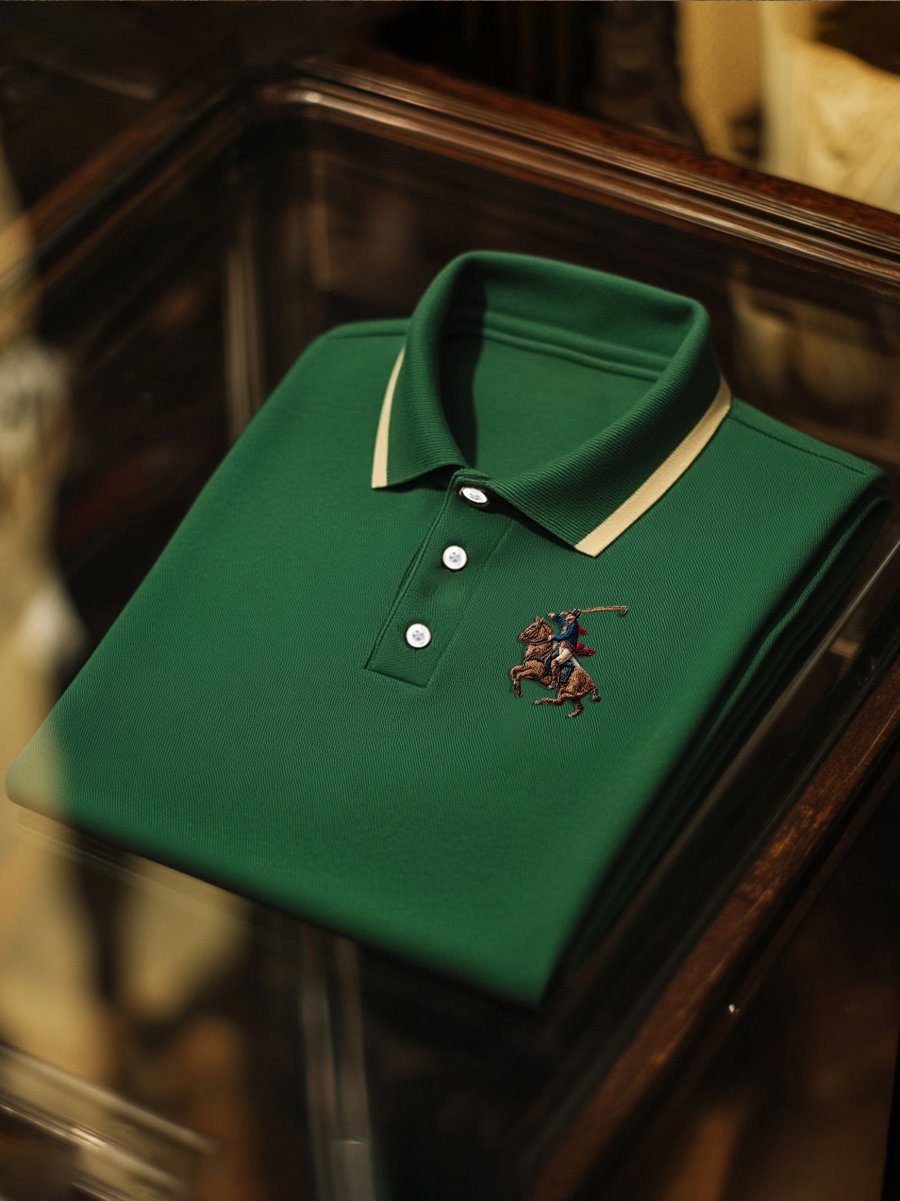 Camisa polo ejecutivo casual Button de manga corta para hombre
