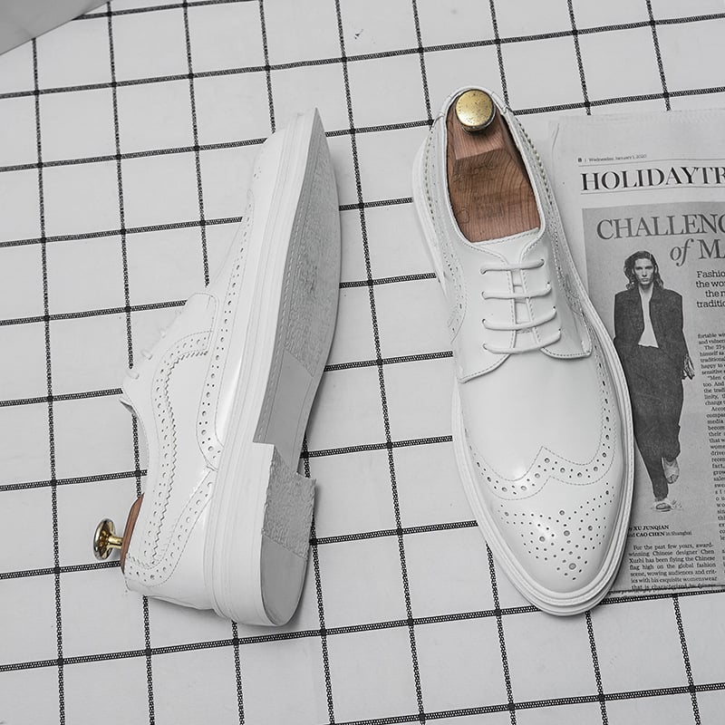 Zapatos de modaable British Comfortable casual Pointed Toe All-Match cuero