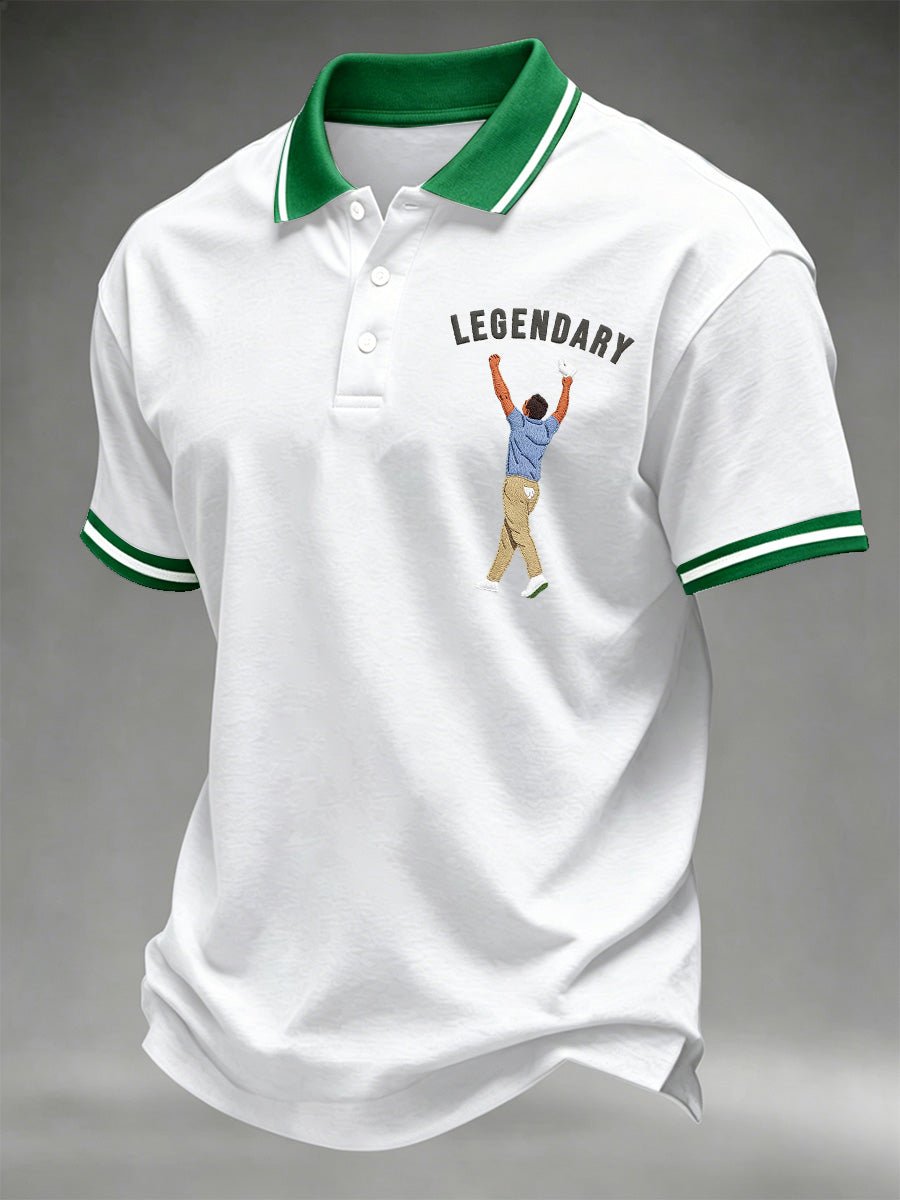 Golf Champion estampado casual Polo para hombre