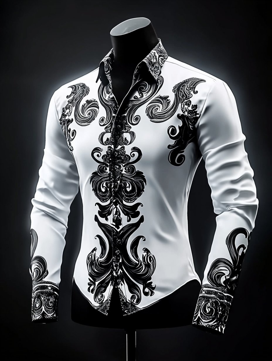Camisa de lujo Gorgeous de manga larga para hombre