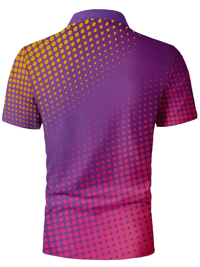 Camisa polo Golf casual estampado casual para hombre